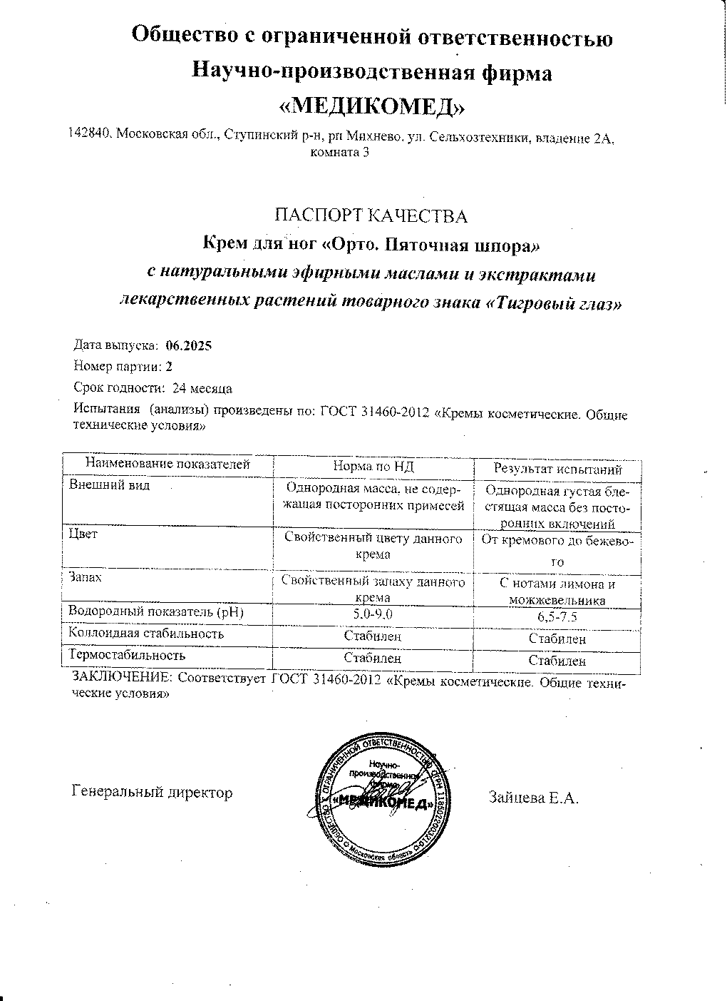 Паспорт №062025